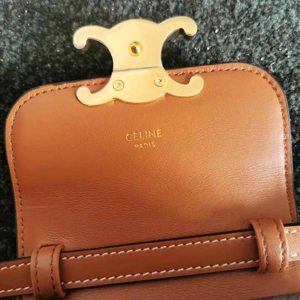 Celine Mini Triomphe in Triomphe Canvas and Calfskin for Women Celine Mini Triomphe in Triomphe Canvas and Calfskin for Women