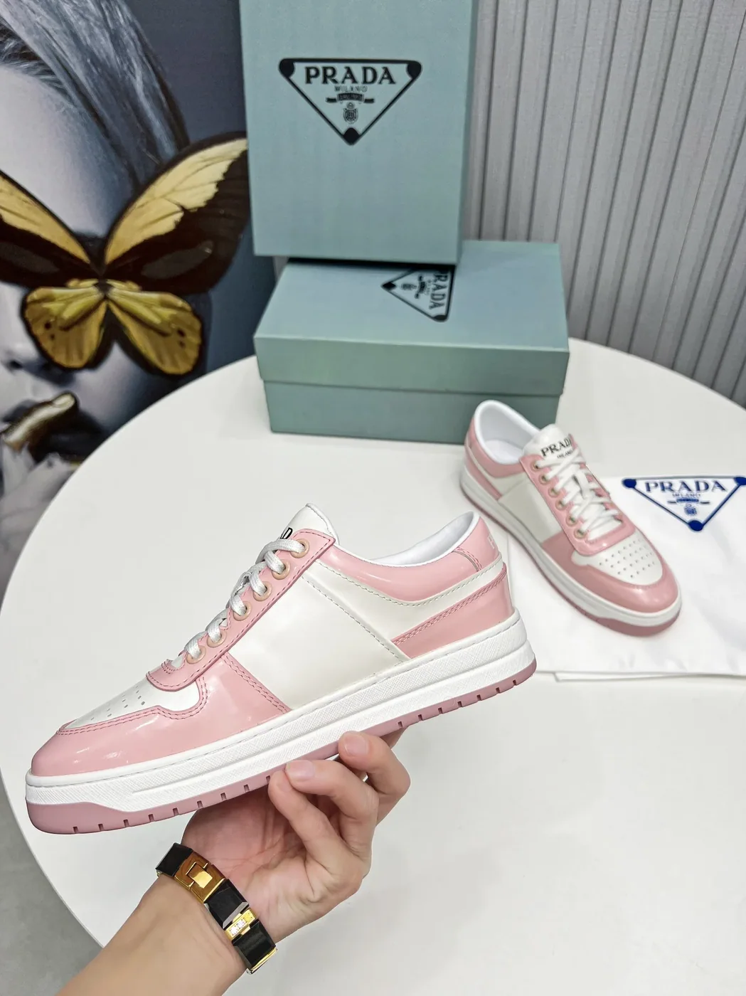 Prada Downtown Sneakers Pink / Prada Downtown Sneakers Pink /