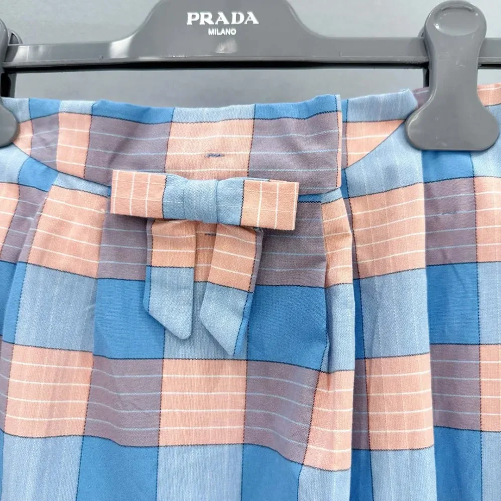 Prada Checked Poplin Midi for Women in skirt Prada Checked Poplin Midi for Women in skirt