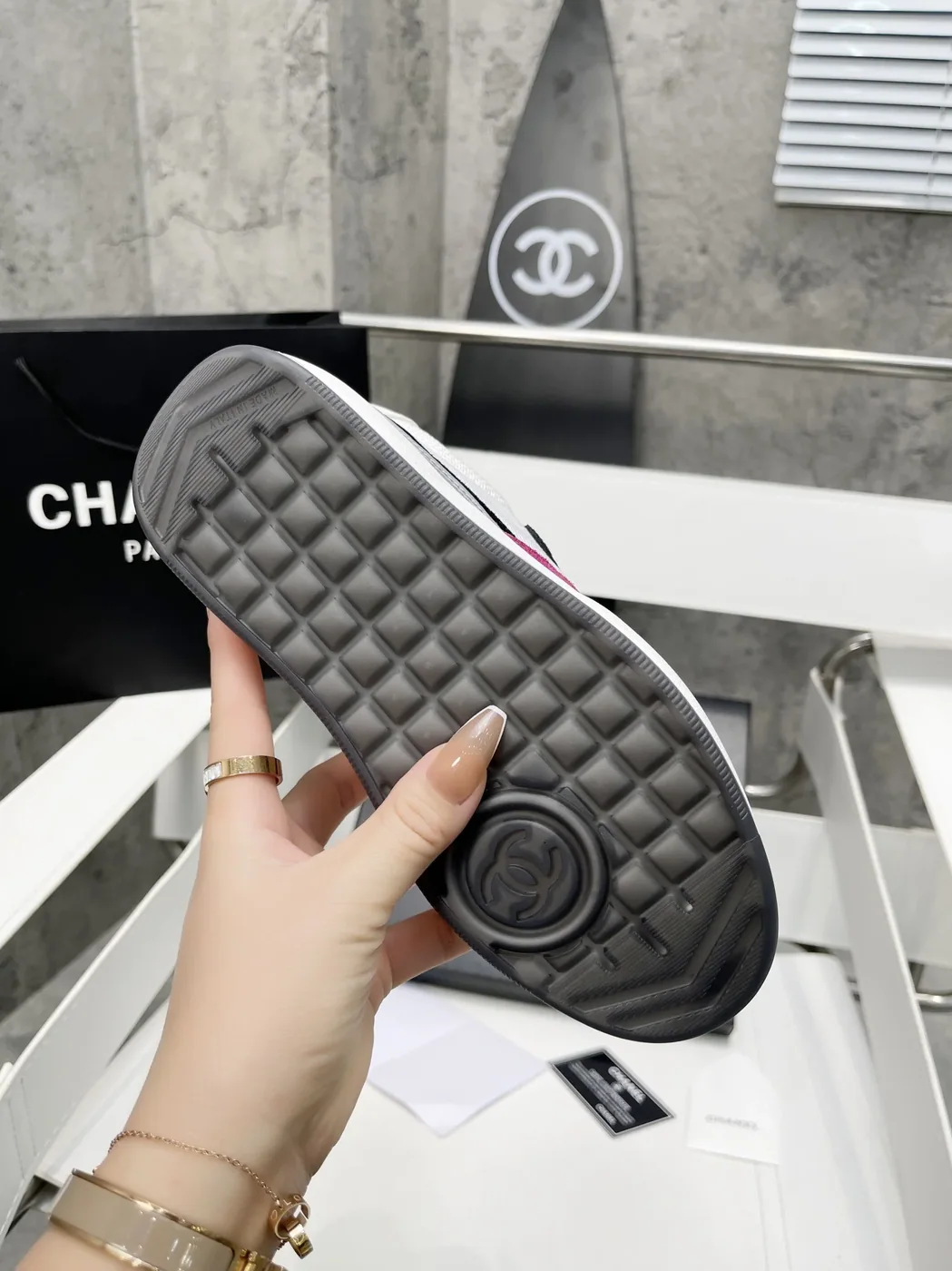 Chanel Sneakers White/Rosy , Shoes