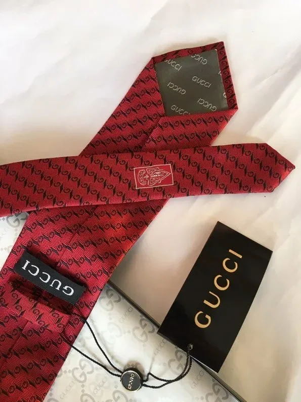 Gucci G Silk Jacquard Tie Red GG for Men