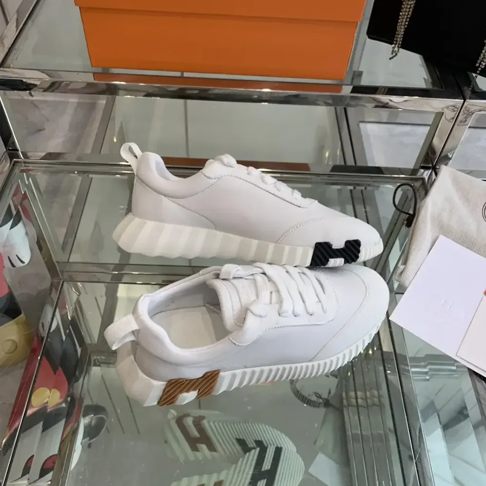 Hermes Bouncing Sneaker-White/Brown H241202Z for Unisex Hermes Bouncing Sneaker-White/Brown H241202Z for Unisex