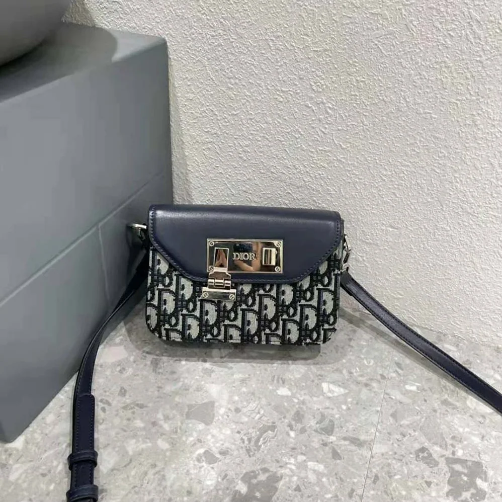 Dior Nano Pouch Beige and Black Dior Oblique Jacquard and Black Smooth Calfskin for Men Dior Nano Pouch Beige and Black Dior Oblique Jacquard and Black Smooth Calfskin for Men