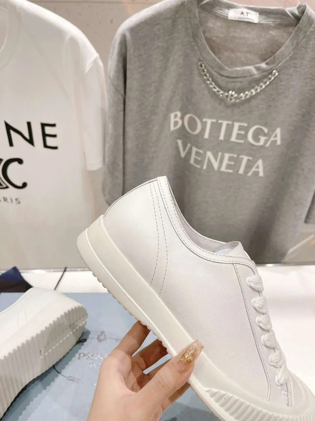 Prada Chunky Sole Sneakers White