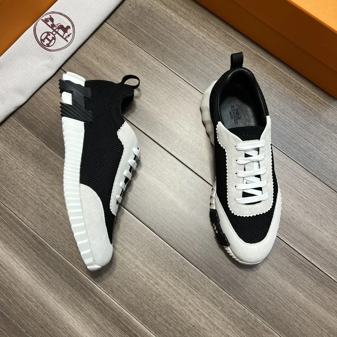 Hermes Bouncing Sneakers Black And White Hermes Bouncing Sneakers Black And White