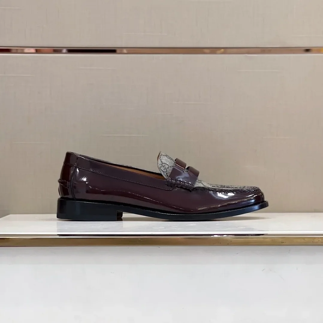 Gucci GG Loafers Horsebit Brown And Beige for Men Gucci GG Loafers Horsebit Brown And Beige for Men