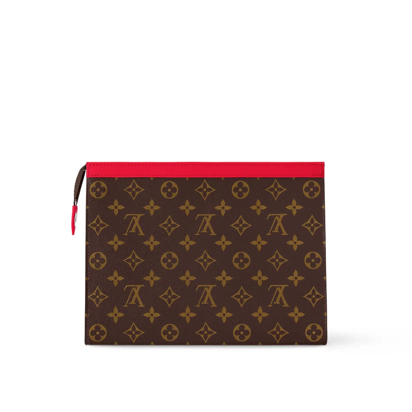 Louis Vuitton Pochette Voyage MM Pouch in Red Silver Hardware Louis Vuitton Pochette Voyage MM Pouch in Red Silver Hardware