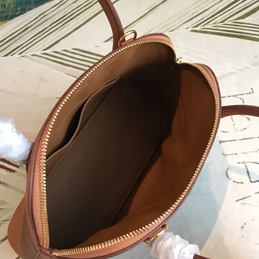 Hermes Bolide Bag Brown Silver Toned Hardware /