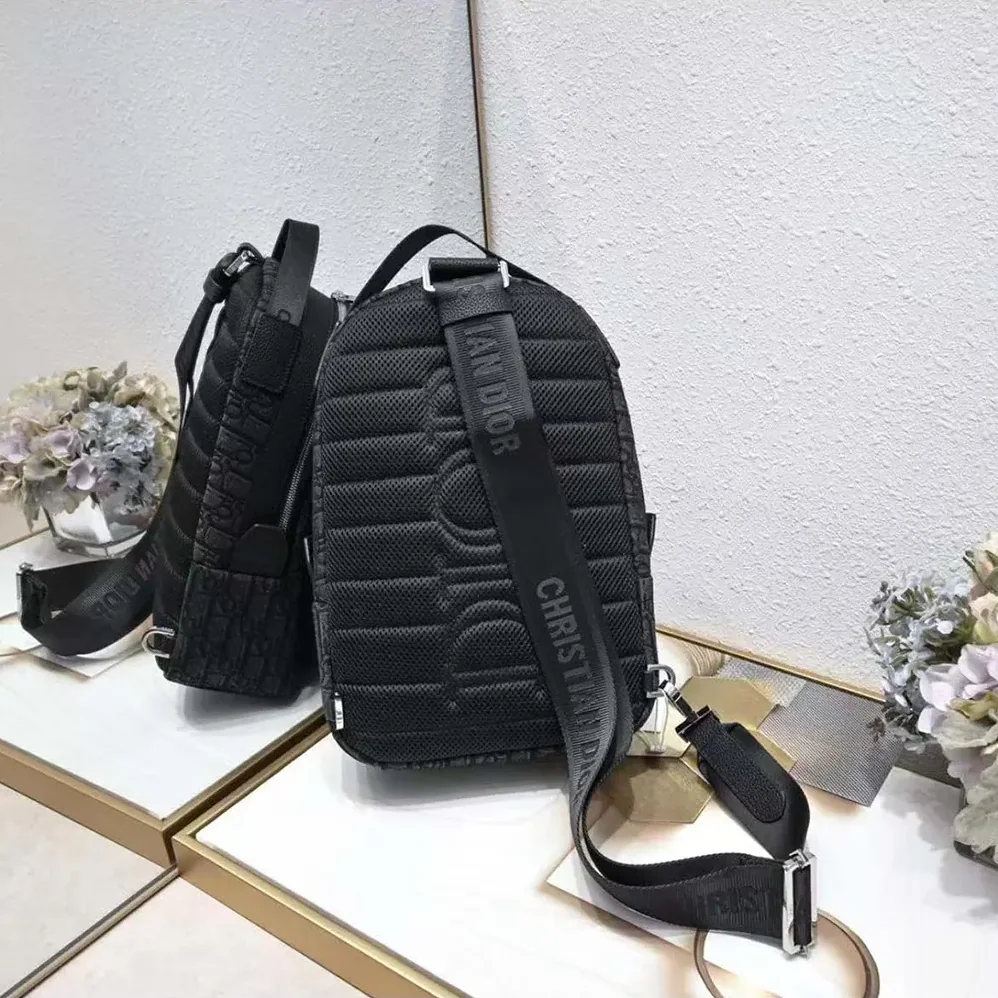 Dior Mini Rider Backpack Black Dior Oblique Jacquard for Men