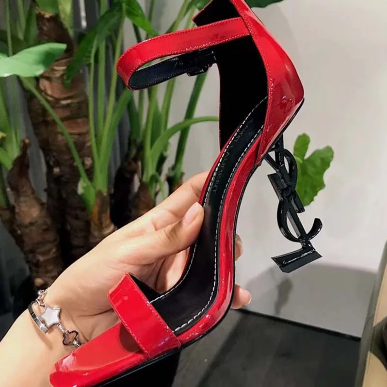 Saint Laurent YSL Opyum 110 Sandals Patent Leather for Women in Red Saint Laurent YSL Opyum 110 Sandals Patent Leather for Women in Red