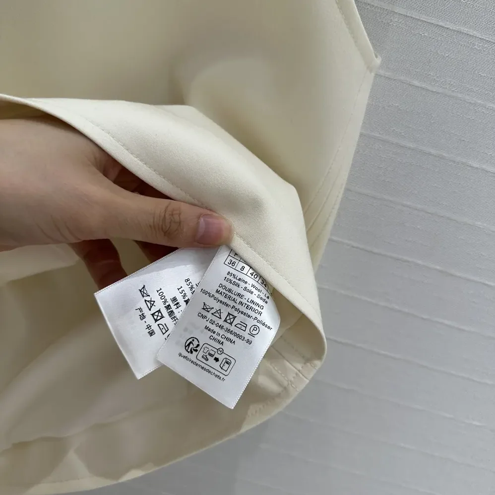 Dior Embroidered Skirt White Wool and Silk for Women Dior Embroidered Skirt White Wool and Silk for Women