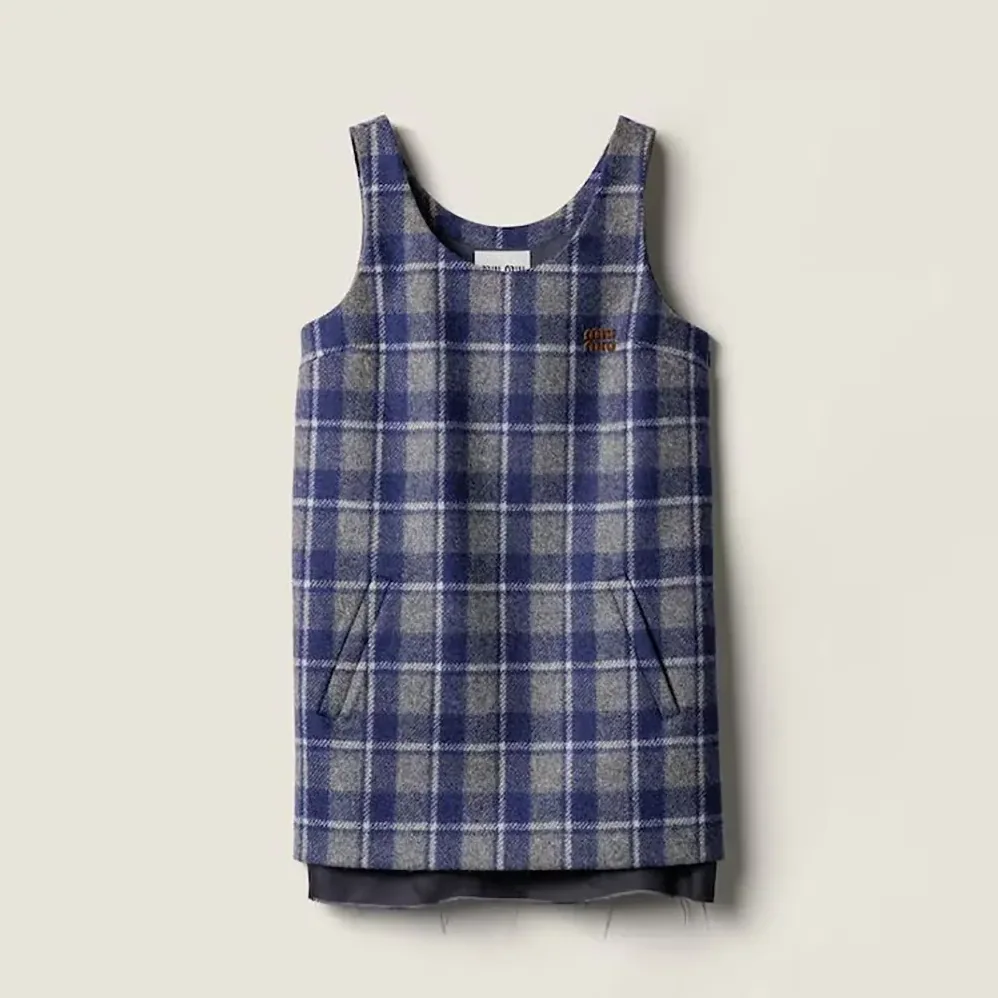 Miu Miu Checked Mini for Women in Dress Miu Miu Checked Mini for Women in Dress