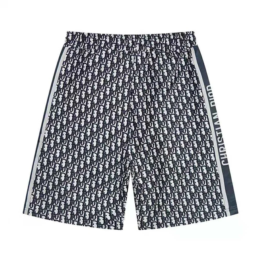 Dior Oblique Bermuda Shorts Blue Silk Twill for Men
