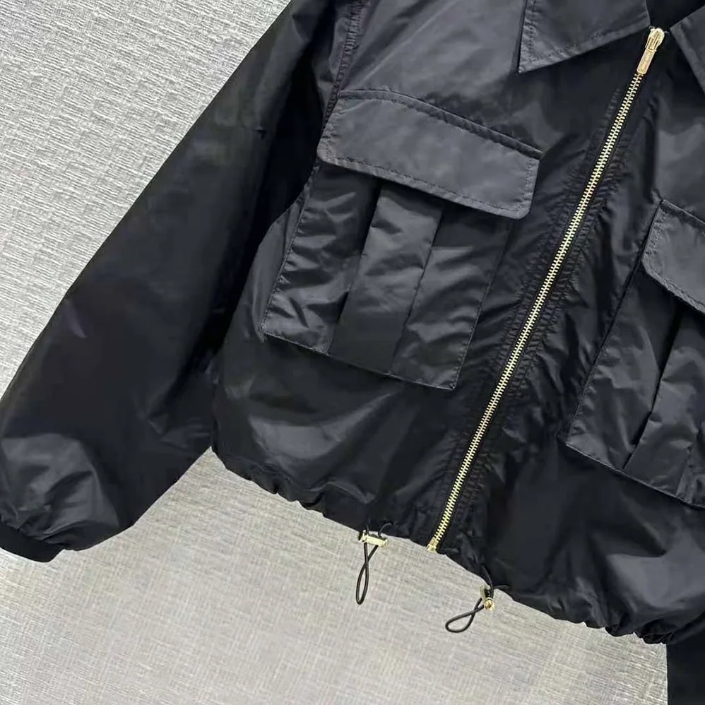 Miu Miu Technical Silk Blouson Jacket for Women