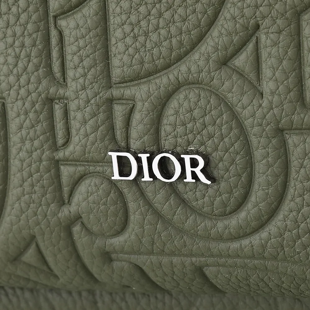 Dior Rider 2.0 Zipped Backpack Khaki Dior Gravity Leather and Khaki Grained Calfskin for Unisex