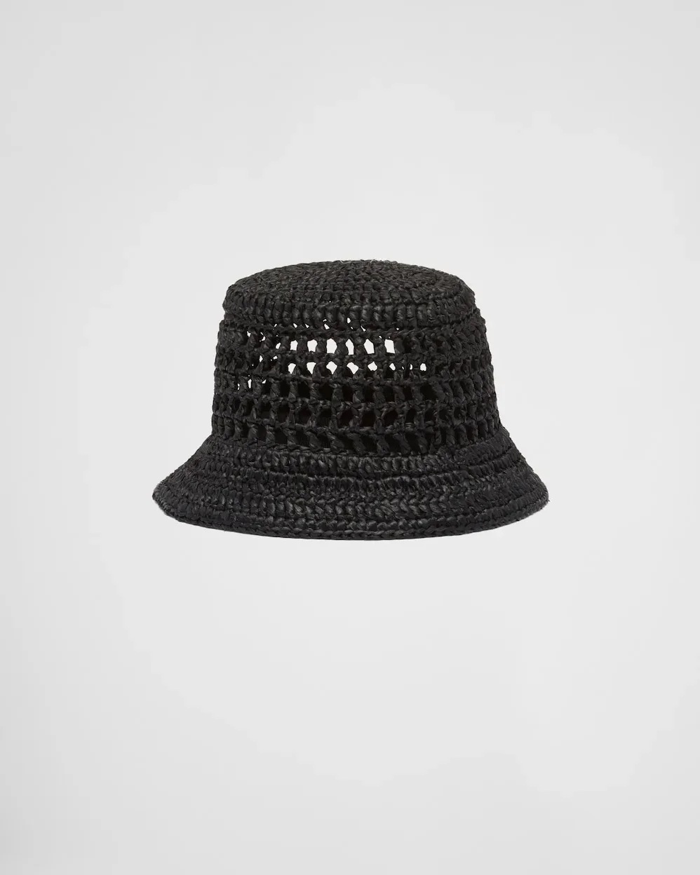Prada Woven Fabric Bucket Hat Black 1HC137_2A2T_F0002 Prada Woven Fabric Bucket Hat Black 1HC137_2A2T_F0002
