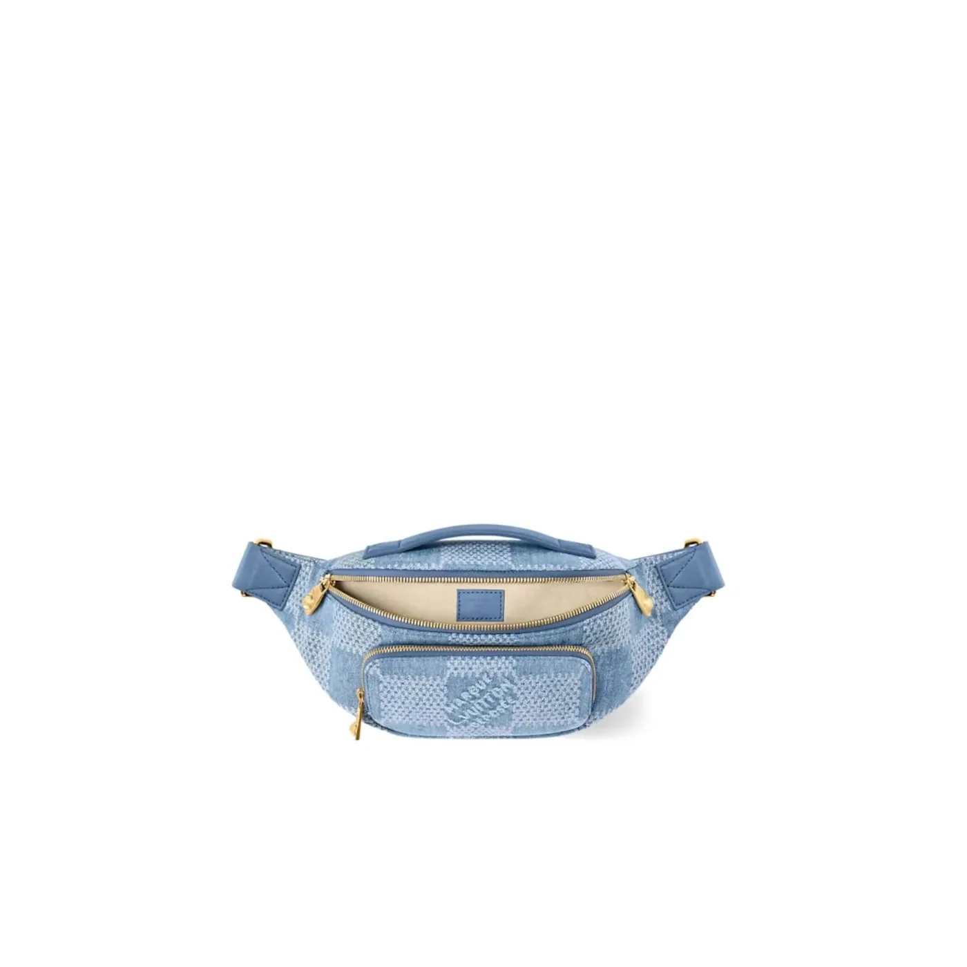 Louis Vuitton Rush Bumbag in Blue Denim Gold Hardware