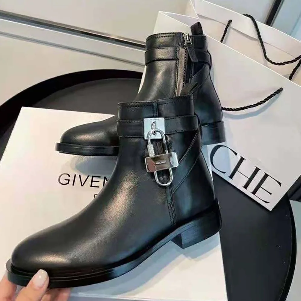 Givenchy Boots in Leather with Padlock for Women