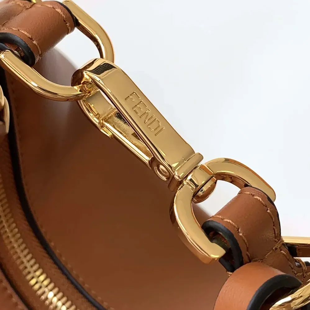 Fendi Fendigraphy Mini Brown Leather Mini for Women in bag Fendi Fendigraphy Mini Brown Leather Mini for Women in bag