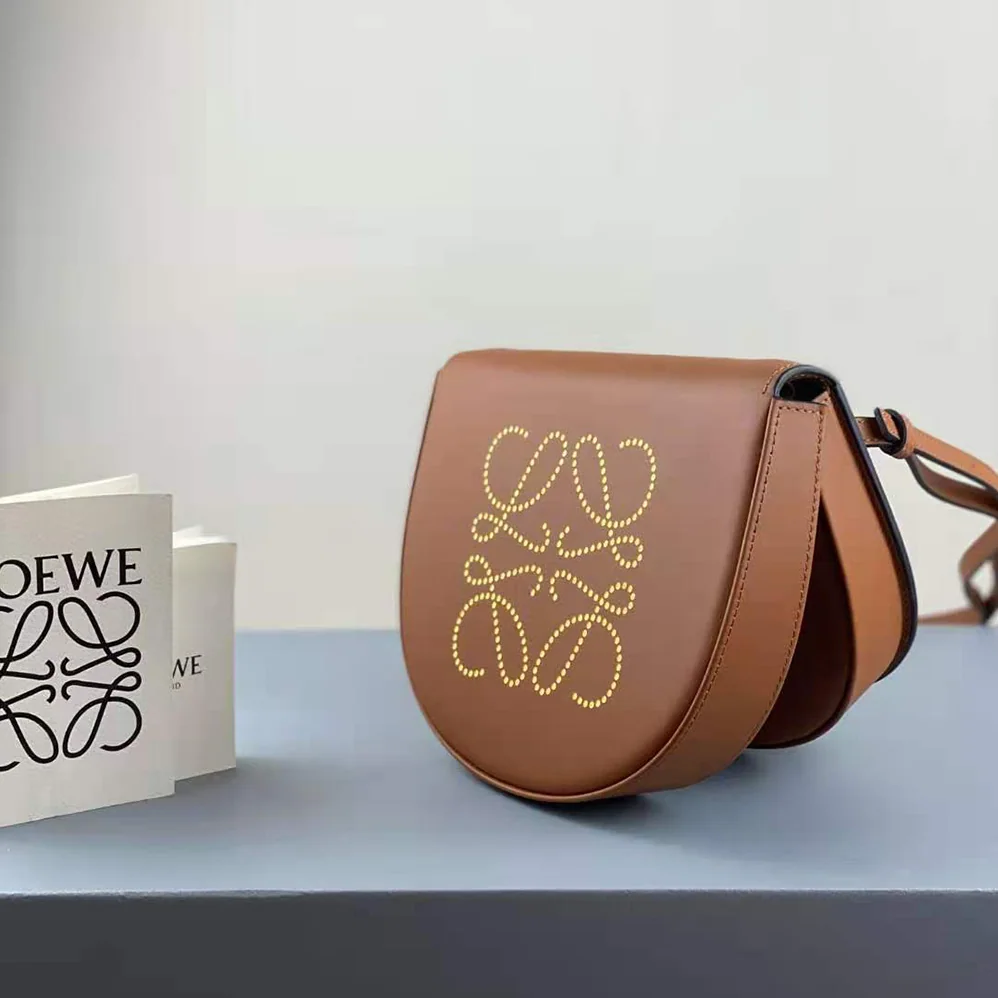 Loewe Heel Bag in Soft Calfskin for Women in Brown Loewe Heel Bag in Soft Calfskin for Women in Brown