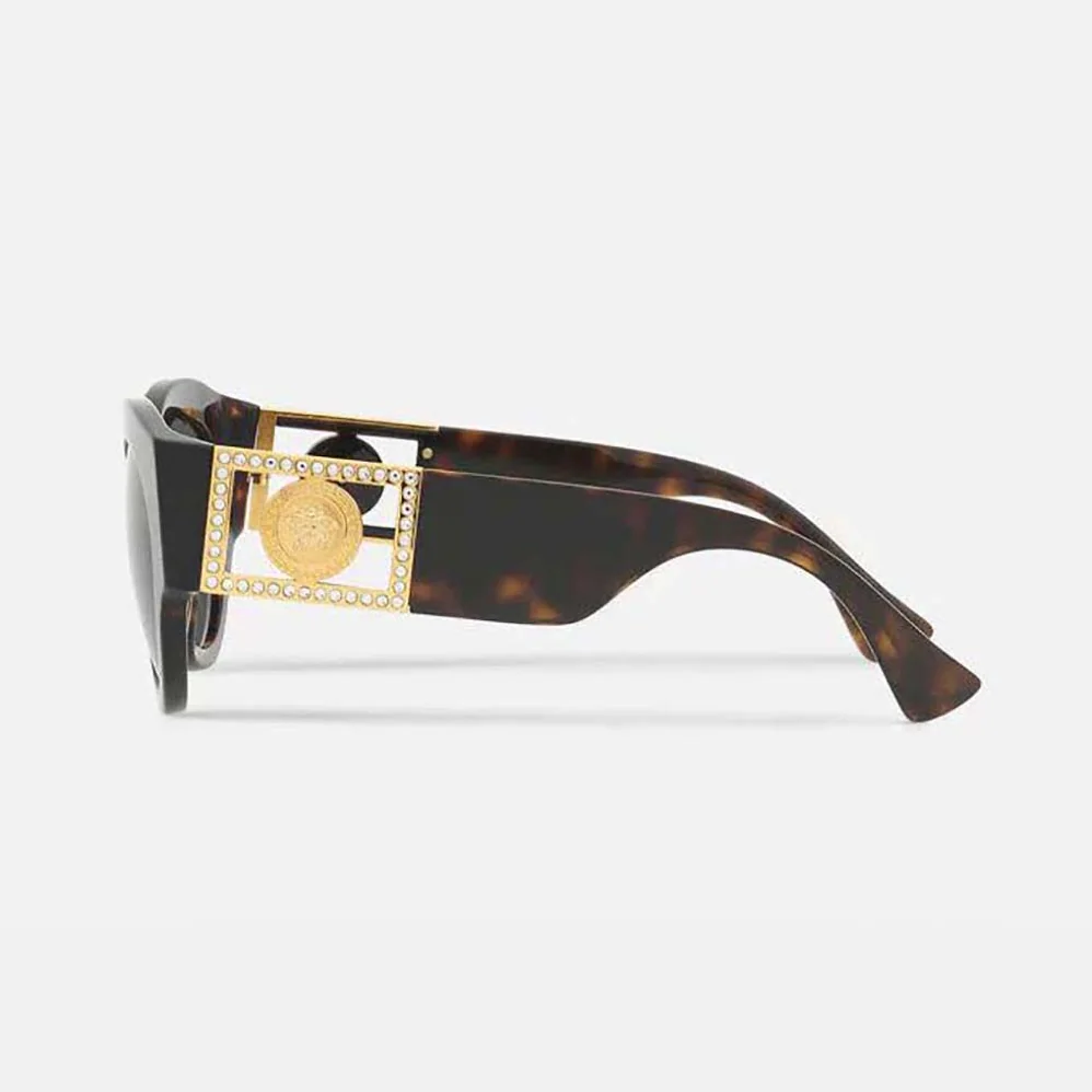 Versace Bright Medusa Crystal Sunglasses for Women in Brown