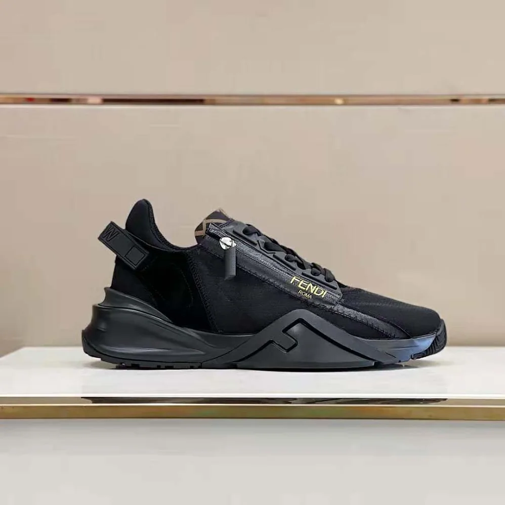 Fendi Shoes Flow Black Nylon Low for Unisex in Tops Fendi Shoes Flow Black Nylon Low for Unisex in Tops
