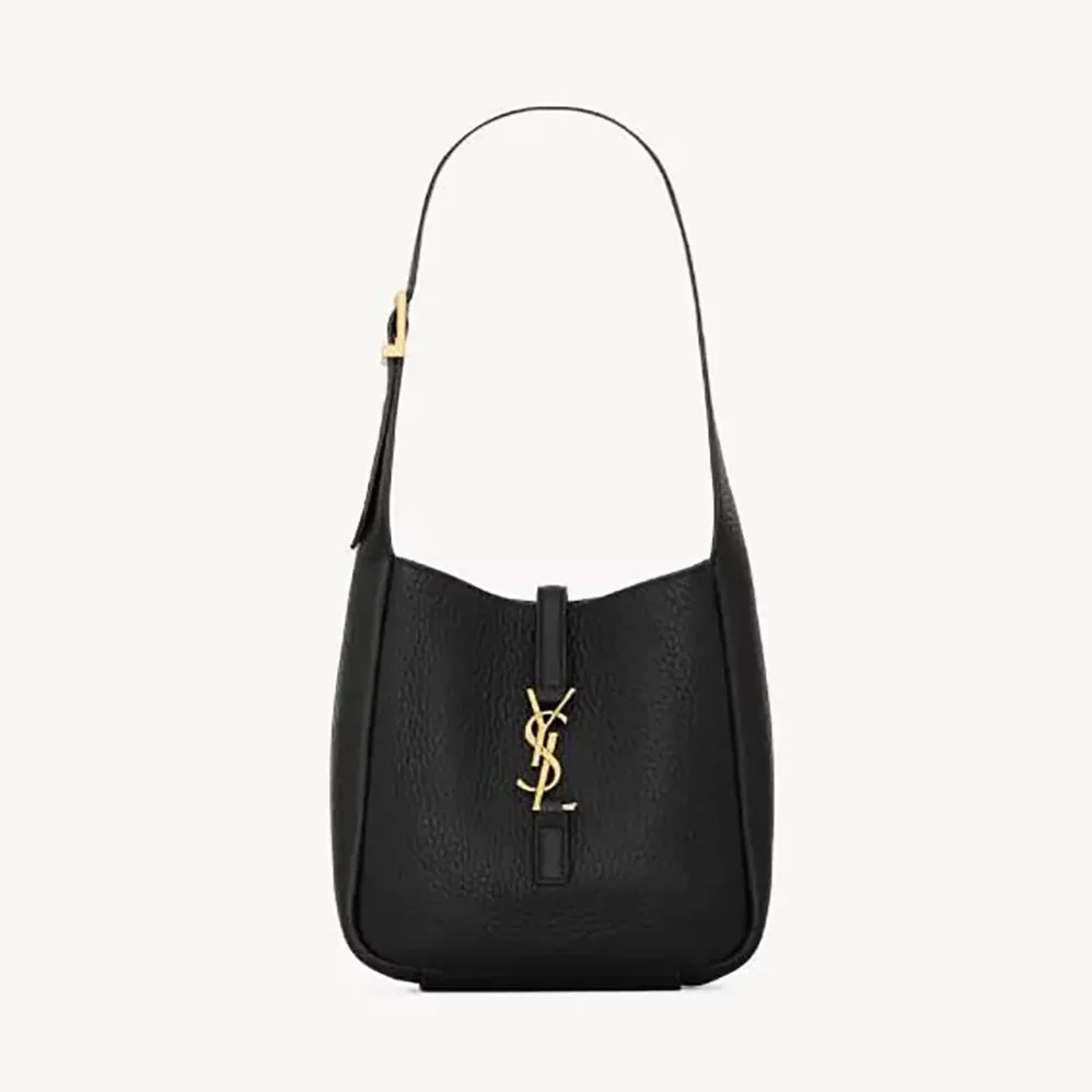 Saint Laurent YSL Le 5 à 7 Supple Baby in Grained Leather for Women in Black Saint Laurent YSL Le 5 à 7 Supple Baby in Grained Leather for Women in Black