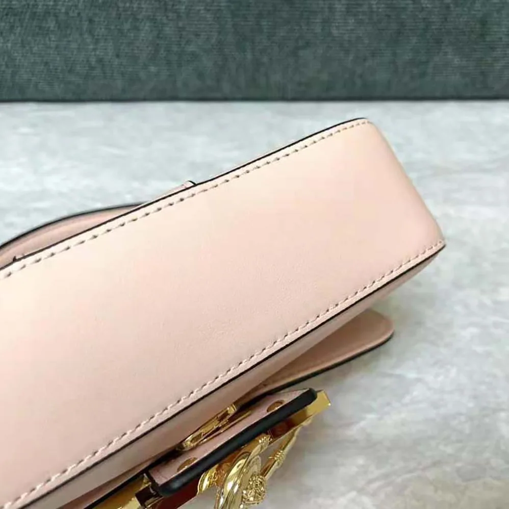 Fendi Brooch Mini Baguette Fendace Pink Leather Bag for Women Fendi Brooch Mini Baguette Fendace Pink Leather Bag for Women