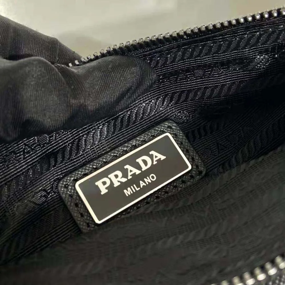 Prada Re-Nylon and Saffiano Leather Shoulder Bag for Men in Black