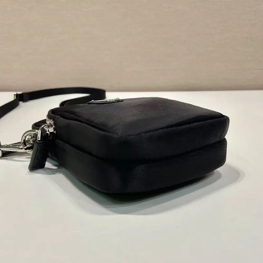Prada Nylon Logo Smartphone Case for Men in Black Prada Nylon Logo Smartphone Case for Men in Black