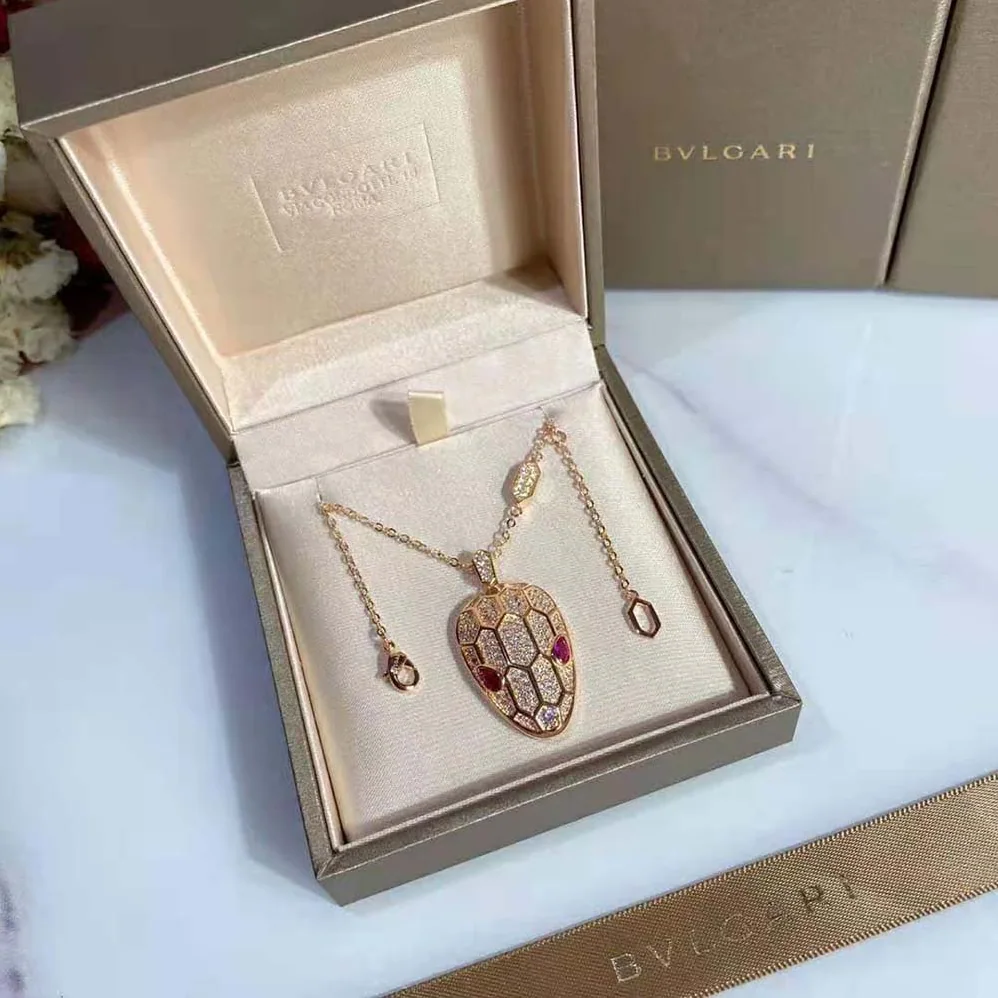 Bvlgari Serpenti Necklace in 18 KT Rose Gold for Women Bvlgari Serpenti Necklace in 18 KT Rose Gold for Women