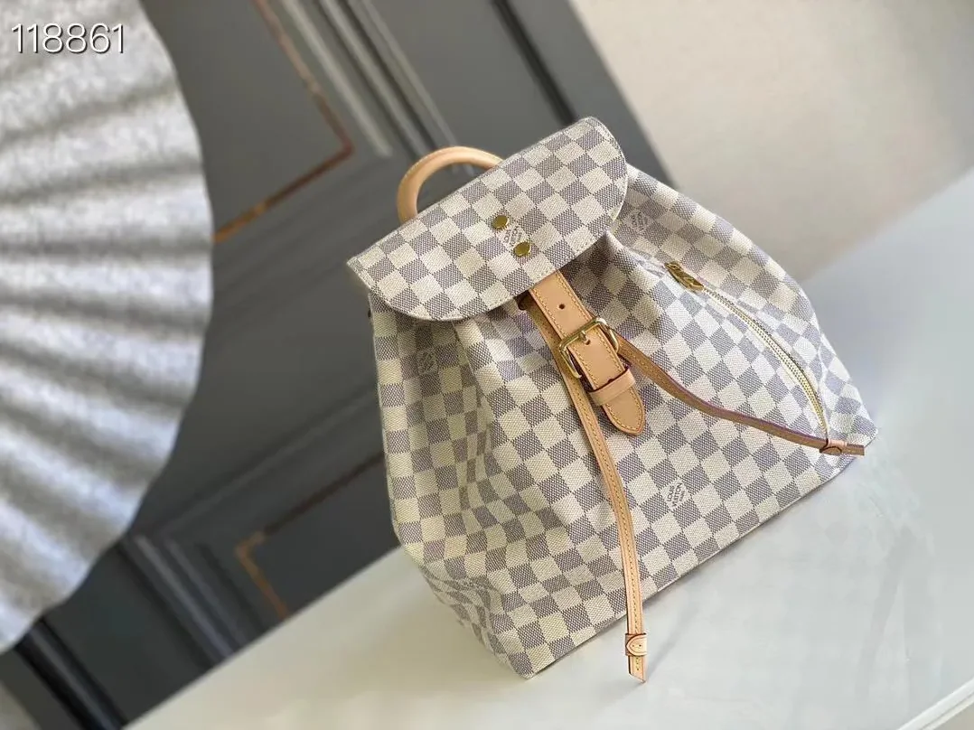 Louis Vuitton Sperone Backpack in Damier Azur Gold Hardware