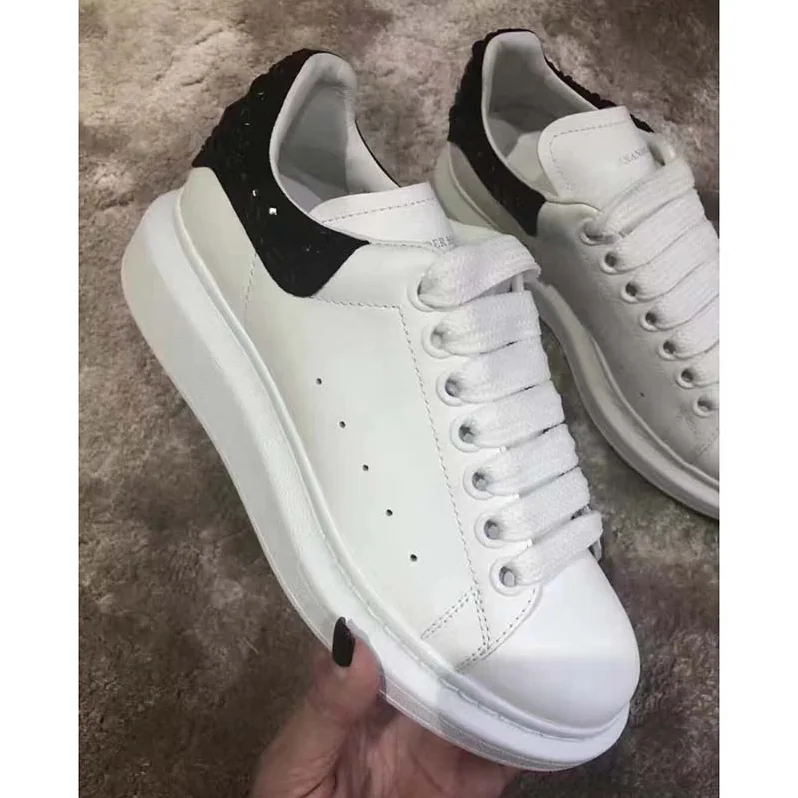 Alexander Mcqueen Oversized Sneaker with Cluster Embroidery Shoes White for Women