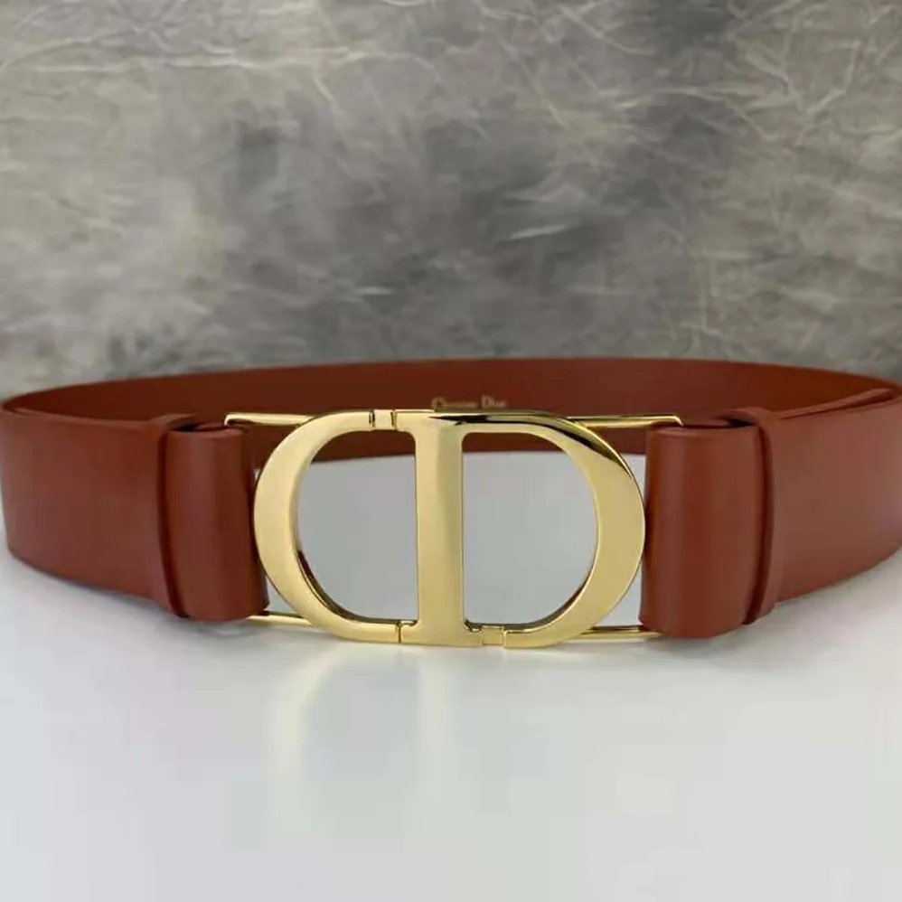 Dior 30 Montaigne Belt Dark Tan Smooth Calfskin, 40 MM for Women