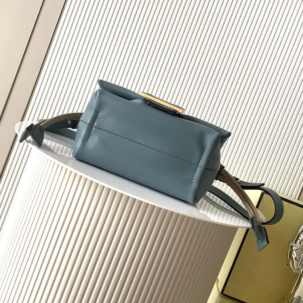 Fendi Mamma Baguette Small Mercury Blue Nappa Leather Mini for Women in bag Fendi Mamma Baguette Small Mercury Blue Nappa Leather Mini for Women in bag