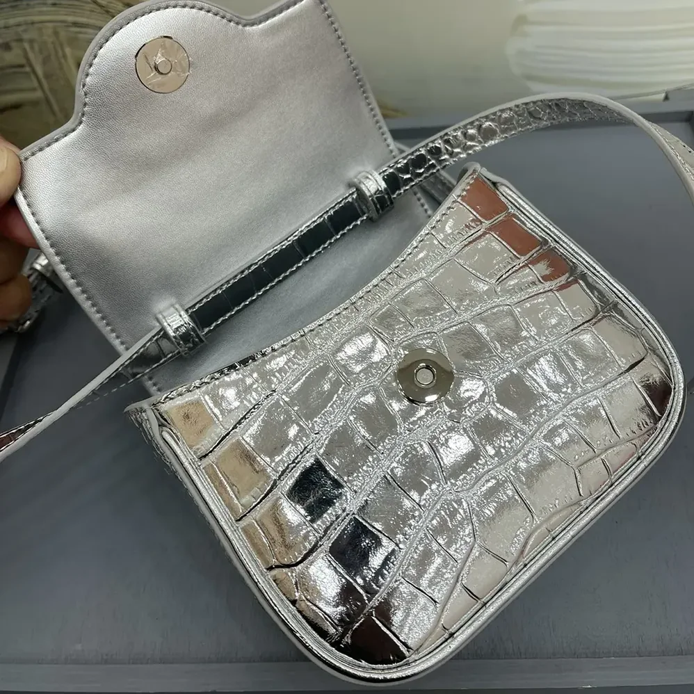 Versace La Medusa Metallic Mini Bag for Women in Silver Versace La Medusa Metallic Mini Bag for Women in Silver
