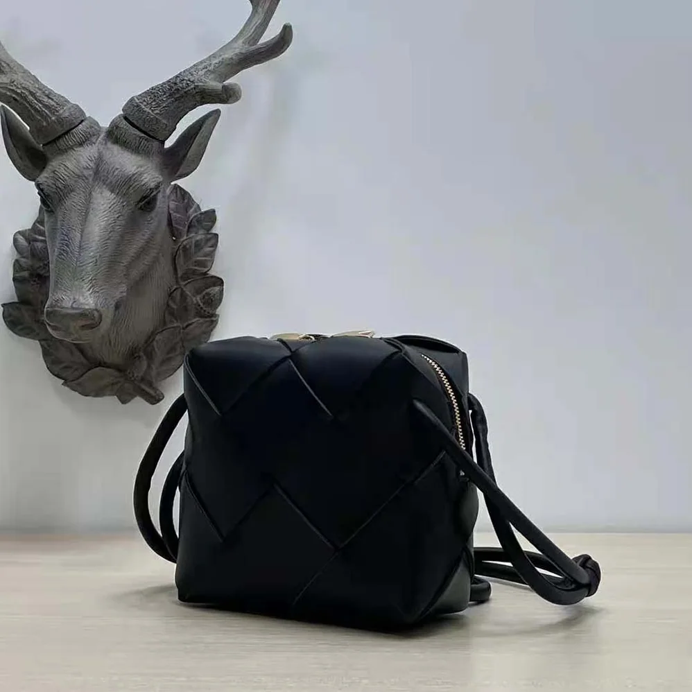 Bottega Veneta Mini Cassette Camera Bag for Women in Black Bottega Veneta Mini Cassette Camera Bag for Women in Black