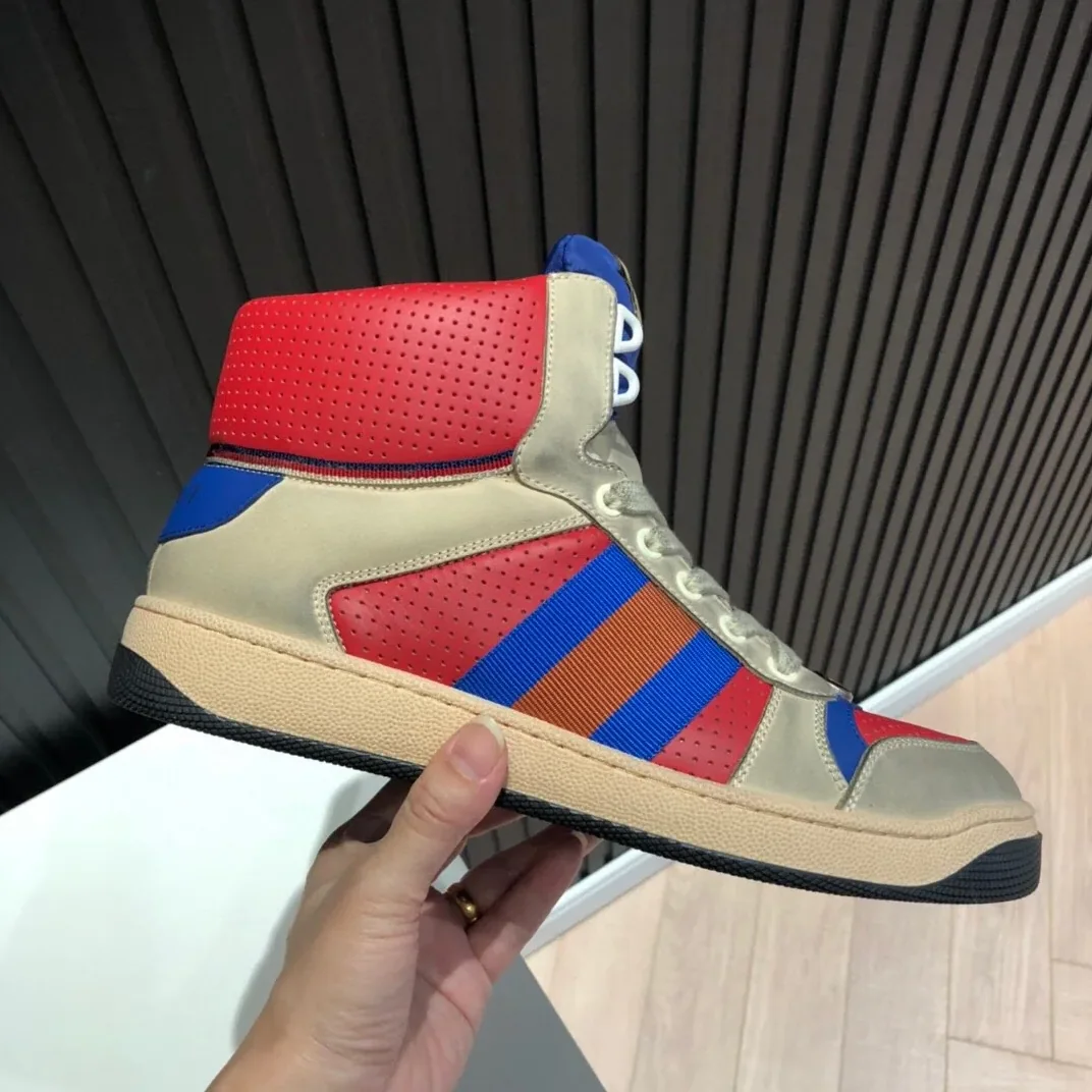 Gucci Screener High for Men in Top White Red Blue
