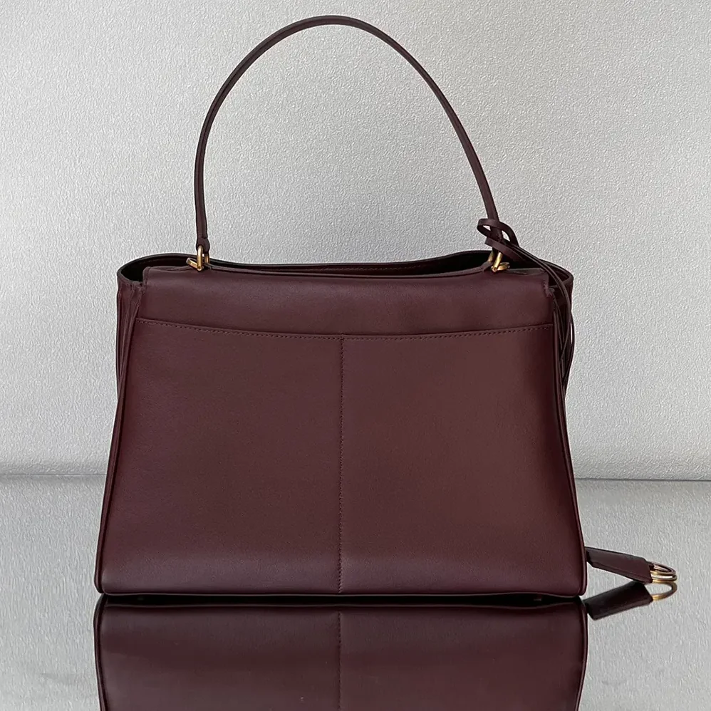 Balenciaga Rodeo Medium Handbag in Dark Burgundy Smooth Calfskin for Women