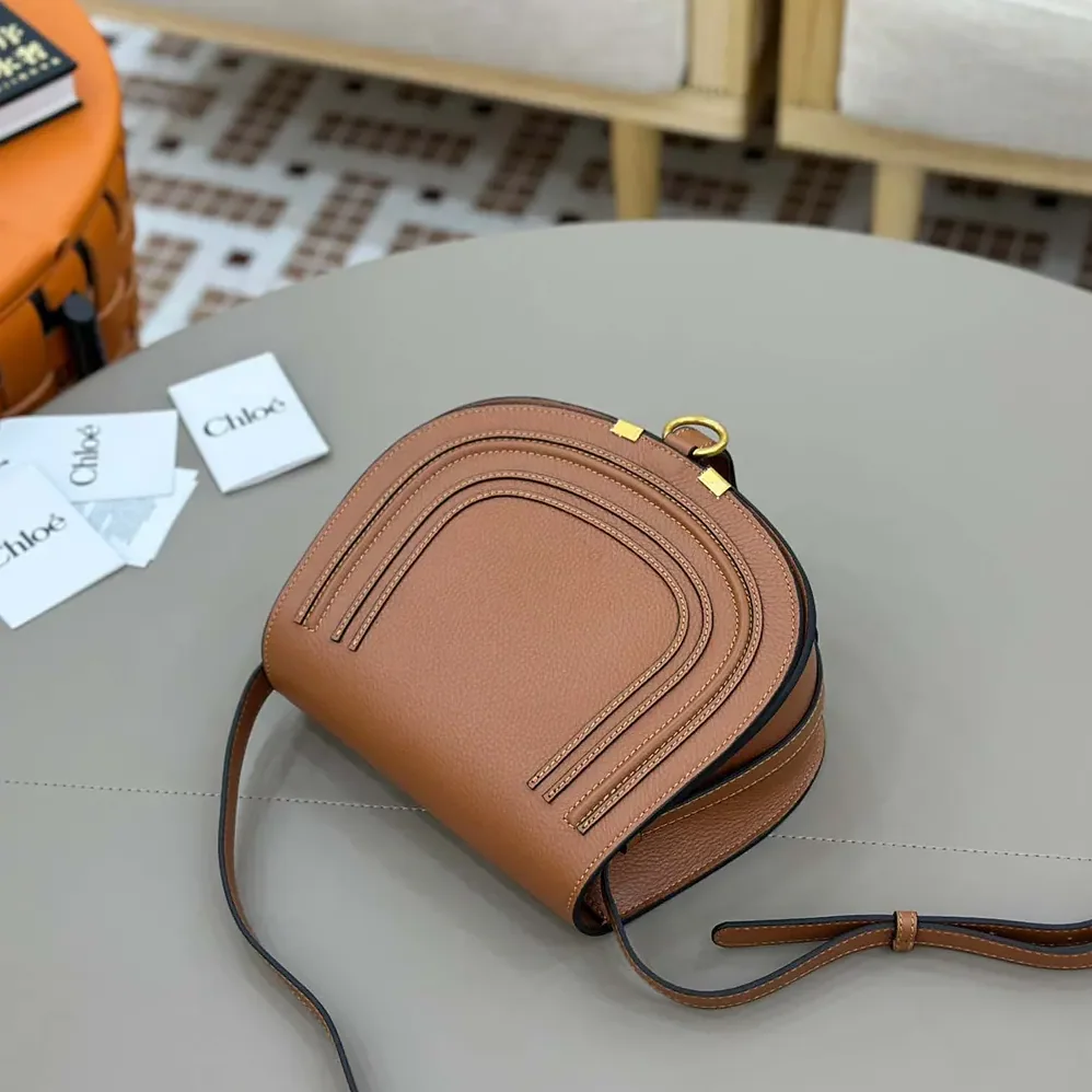 Chloe Small Marcie Saddle Bag is Crafted Leather for Women Chloe Small Marcie Saddle Bag is Crafted Leather for Women