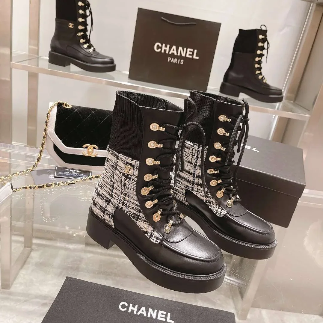 Chanel Short Boots Black Chanel Short Boots Black