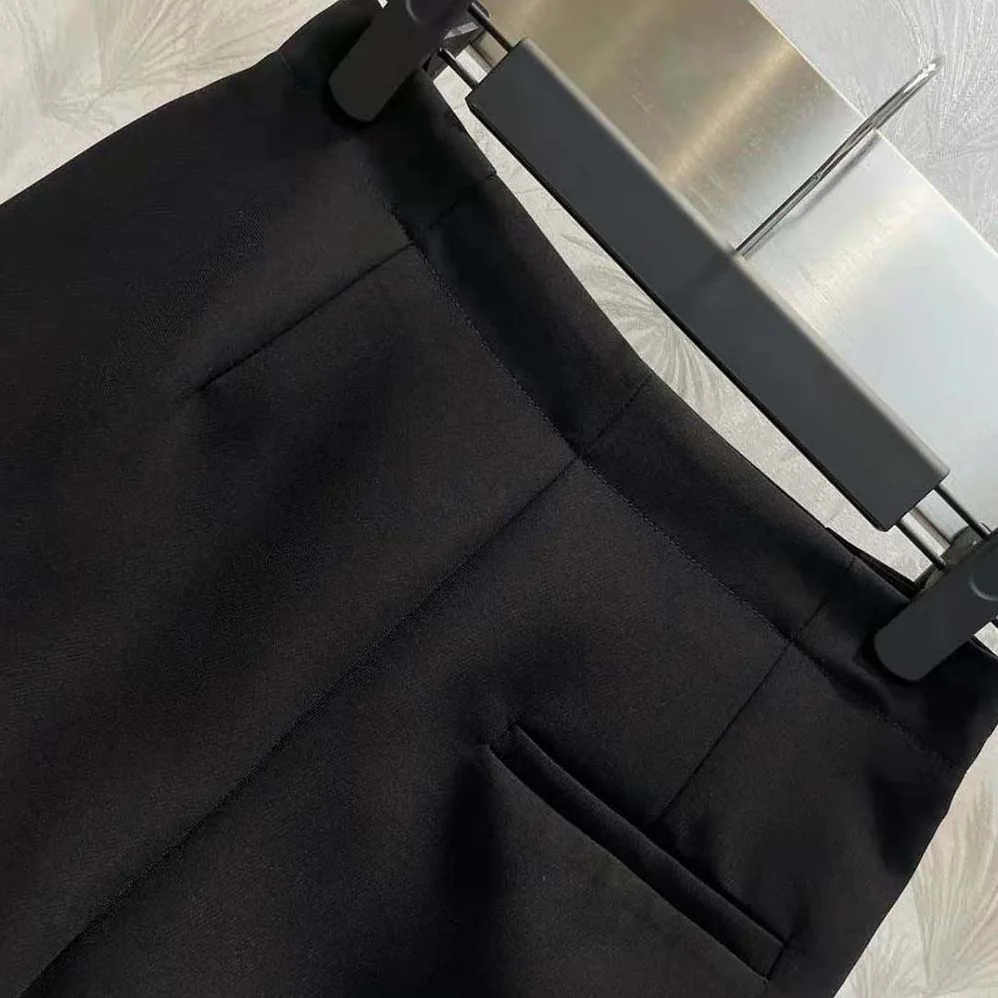 Dior Skort with CD Button Black Wool and Silk for Women Dior Skort with CD Button Black Wool and Silk for Women