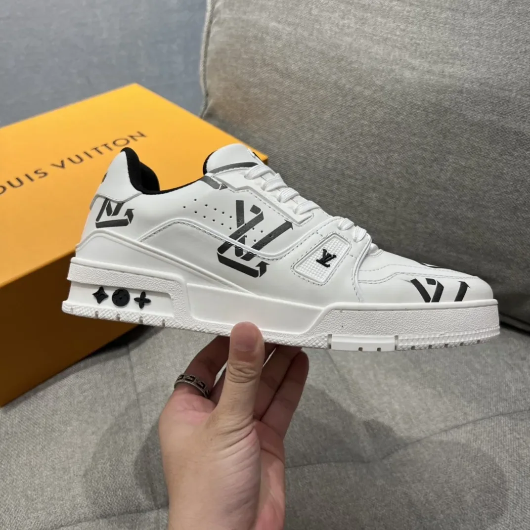 Louis Vuitton LV Trainer Sneaker Black LV 1AAGY7 Louis Vuitton LV Trainer Sneaker Black LV 1AAGY7