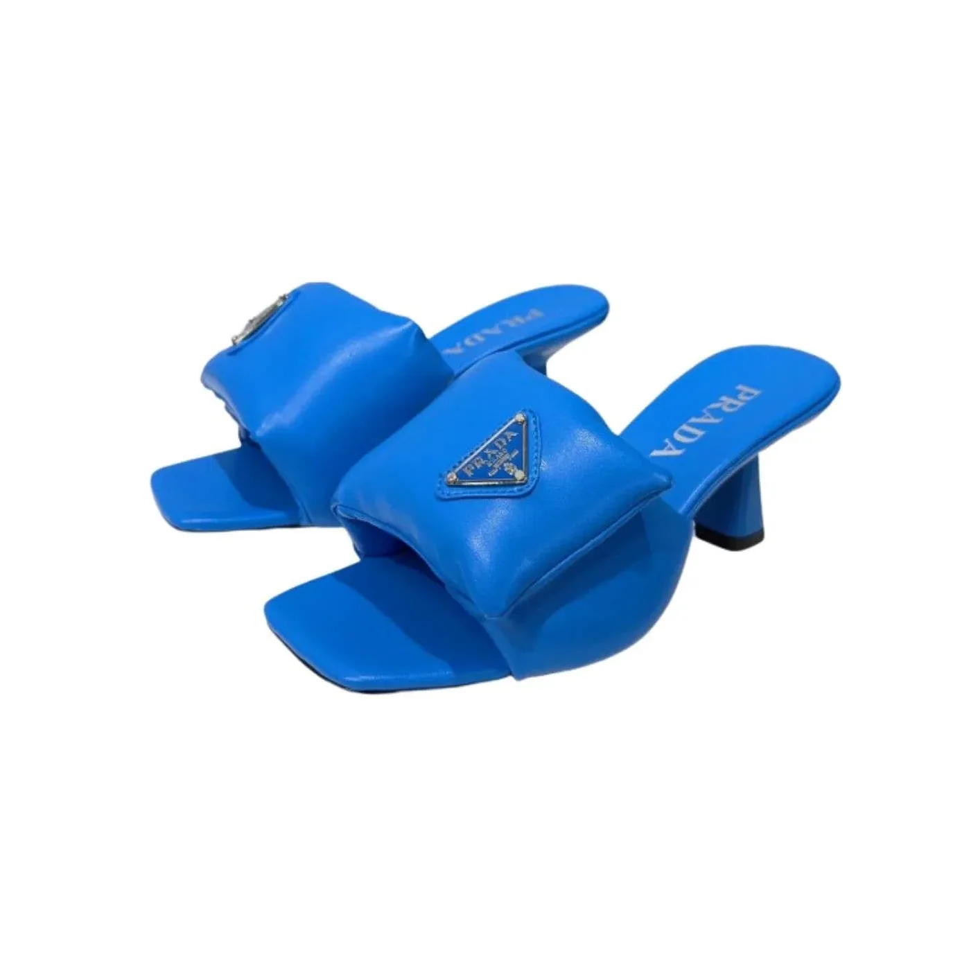 Prada Soft Padded Nappa Sandals Blue Prada Soft Padded Nappa Sandals Blue
