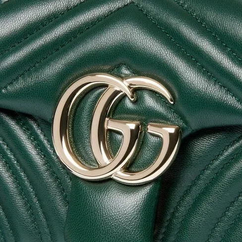 Gucci Marmont Small Shoulder Bag in Green Gold Hardware Gucci Marmont Small Shoulder Bag in Green Gold Hardware