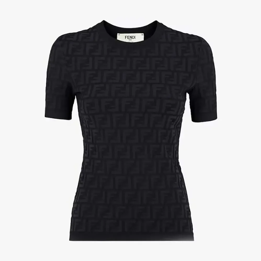 Fendi Black FF Viscose Sweater for Women
