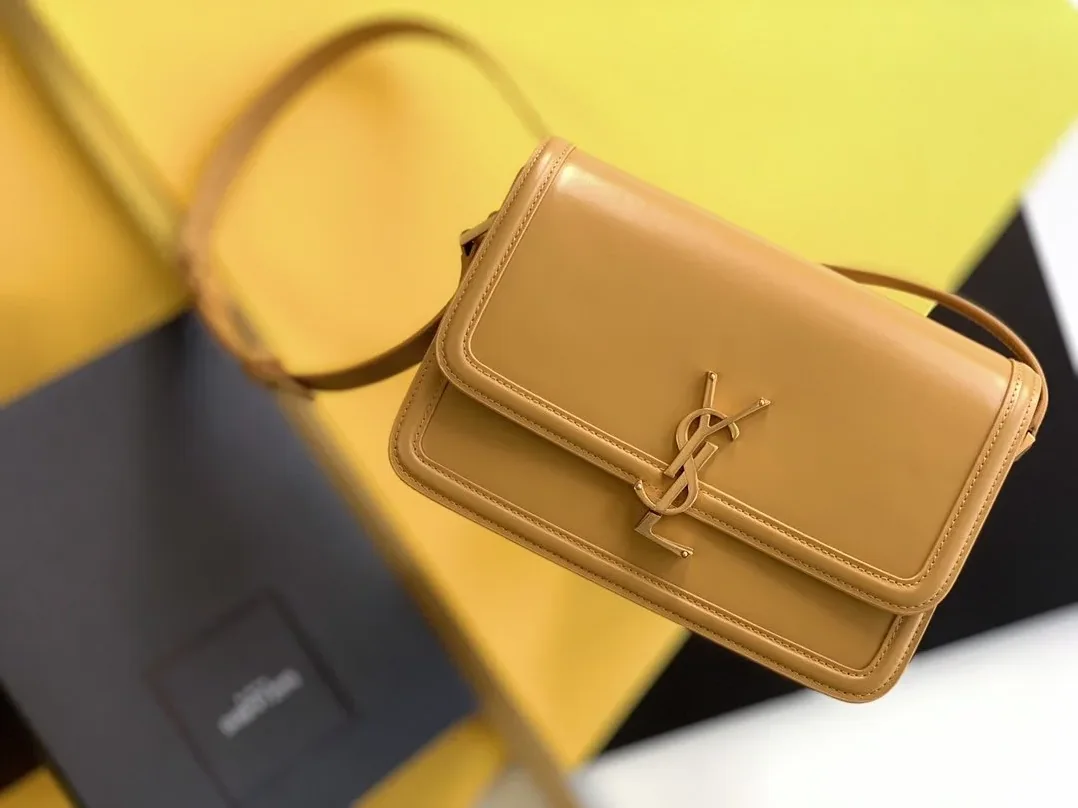 Saint Laurent Solferino Medium Satchel Bag In Box Brown in YSL