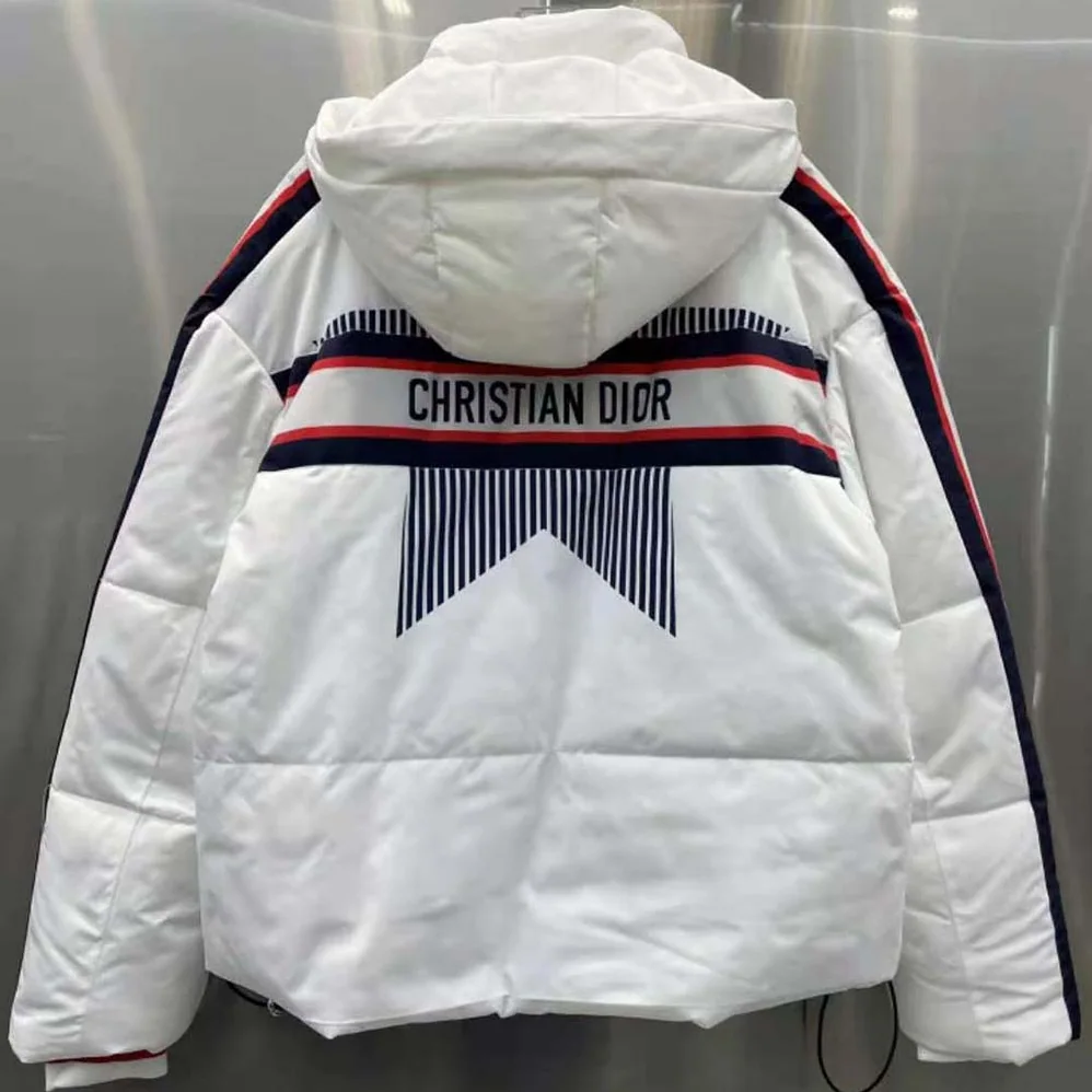 Dior Dioralps Hooded Down Jacket White Three for Women in Tone Dior Dioralps Hooded Down Jacket White Three for Women in Tone