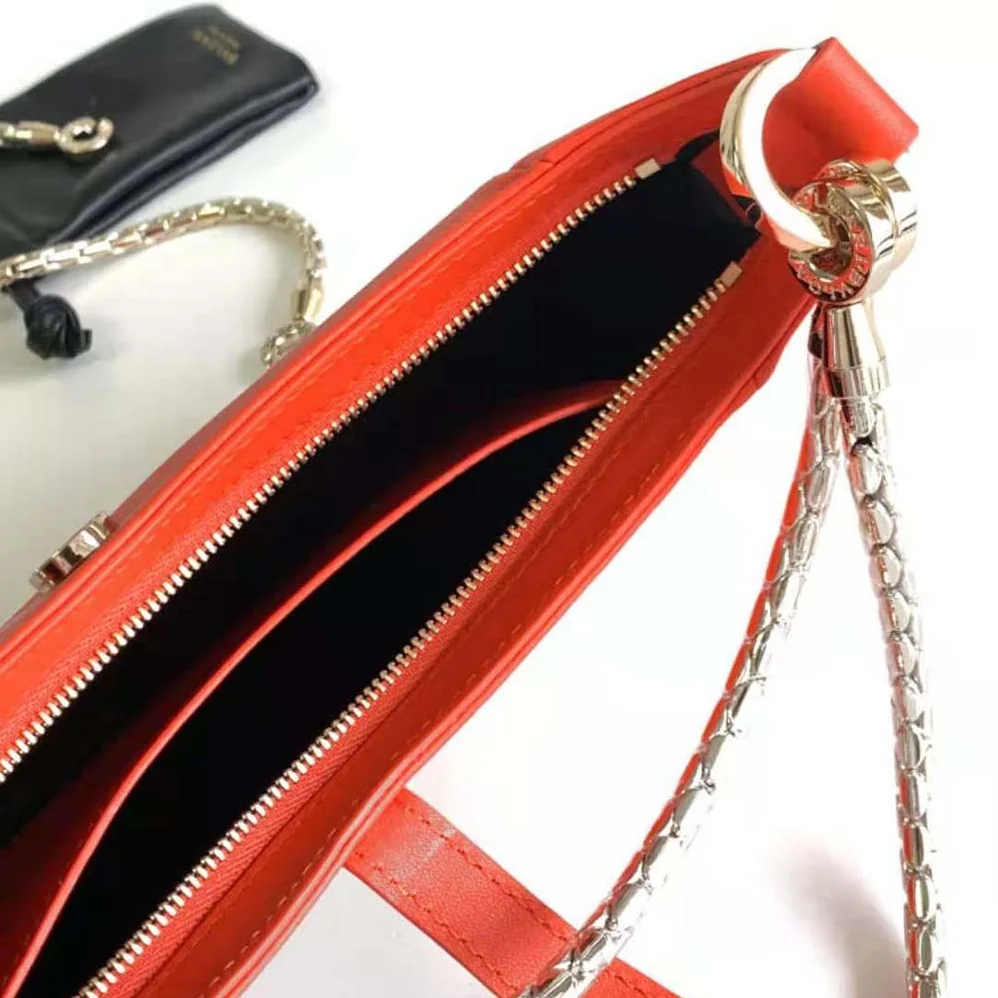 Bvlgari Serpenti Baia Small Shoulder Bag in Calf Leather for Women in Orange Bvlgari Serpenti Baia Small Shoulder Bag in Calf Leather for Women in Orange