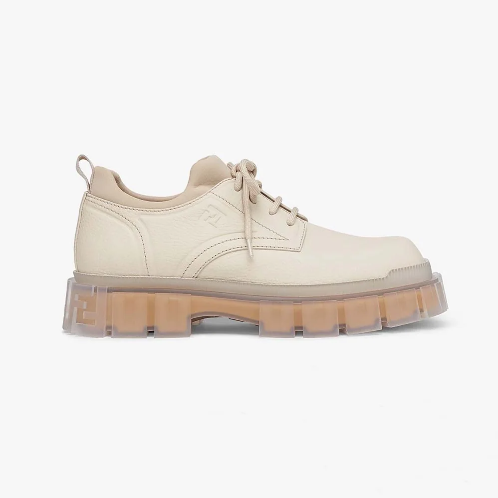 Fendi Force Beige Leather Lace for Men in Ups